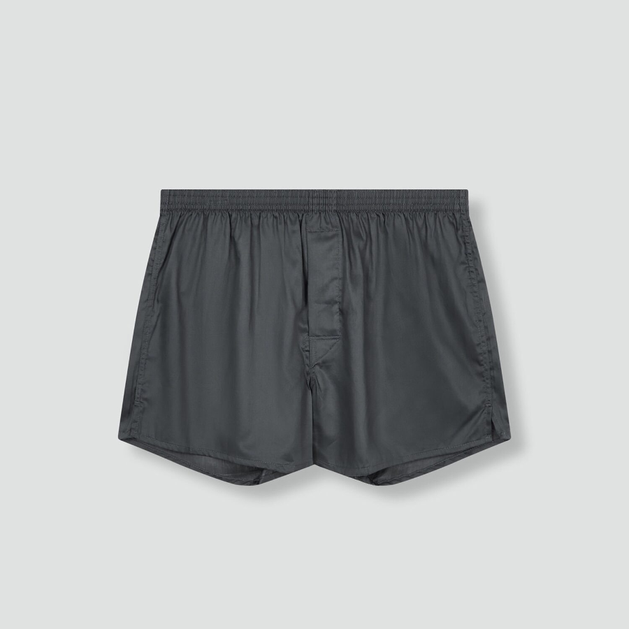 JAJU 80s Cotton Trunk Briefs – Charcoal