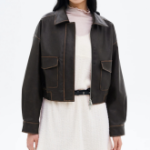 8 seconds Vintage Faux Leather Jumper — Brown