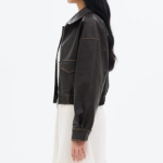 8 seconds Vintage Faux Leather Jumper — Brown