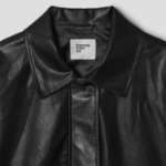 8 seconds Leather Long Outer — Black