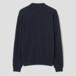 Maison Kitsune Men Bold Fox Head Embroidered Knitted Blouson - Slate Grey