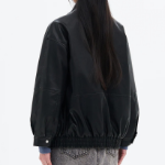 8 seconds Oversized High Neck Faux Leather Jumper — Black