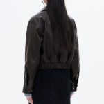 8 seconds Slim Fit Blouson Leather Outer — Brown