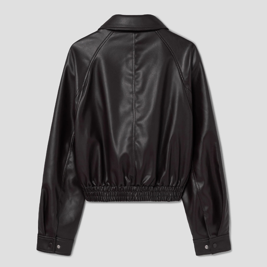 8 seconds Slim Fit Blouson Leather Outer — Brown