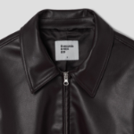 8 seconds Slim Fit Blouson Leather Outer — Brown