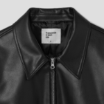 8 seconds Slim Fit Blouson Leather Outer — Black