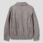 8 seconds [EDITION8] Oversized Leather Jacket — Beige