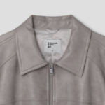 8 seconds [EDITION8] Oversized Leather Jacket — Beige