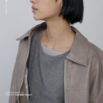 8 seconds [EDITION8] Oversized Leather Jacket — Beige