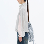 8 seconds Color Blocking Windbreaker — Grey