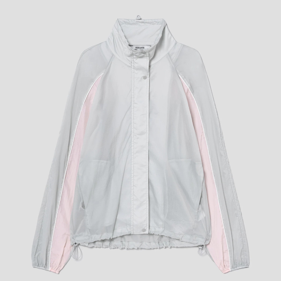 8 seconds Color Blocking Windbreaker — Grey
