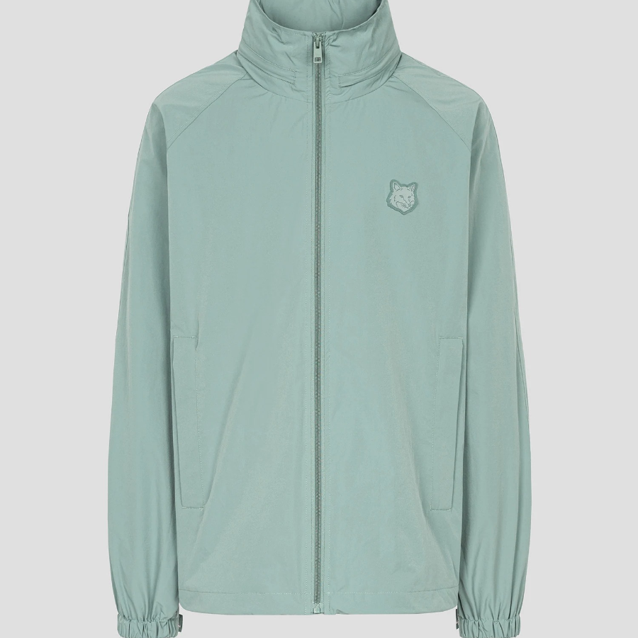 Maison Kitsune Men Windbreaker - Vert-De-Gris