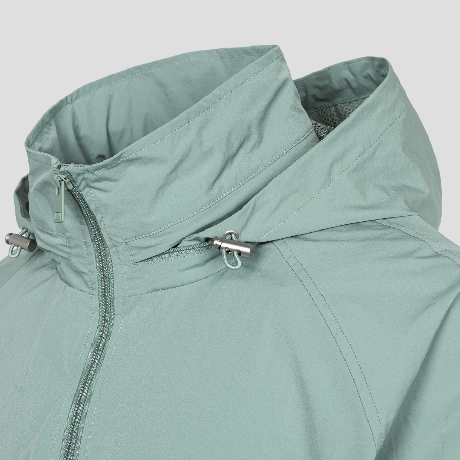 Maison Kitsune Men Windbreaker - Vert-De-Gris