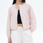 8 seconds Round Neck Blouson Outer — Light Pink