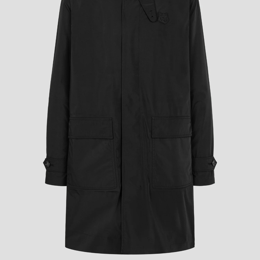 Maison Kitsune Men Light Mac Coat - Black