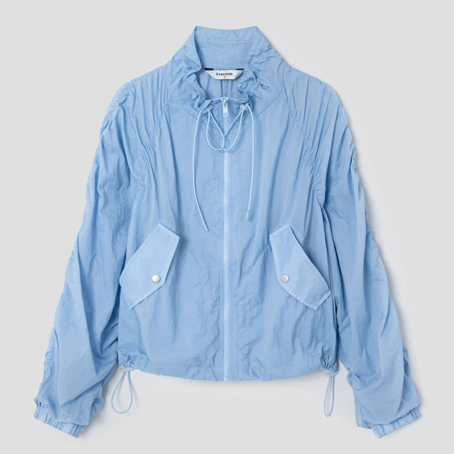 8 seconds Lightweight Shirring Jumper — Sky Blue