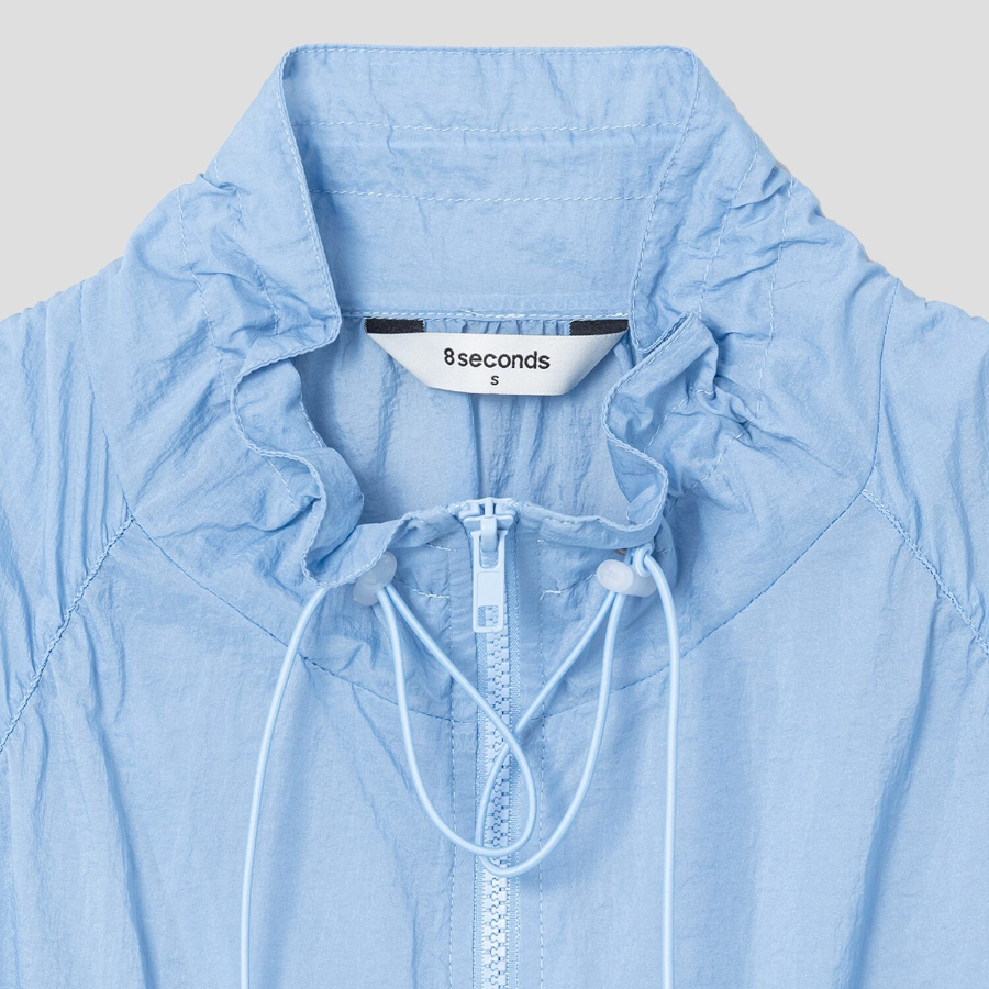 8 seconds Lightweight Shirring Jumper — Sky Blue