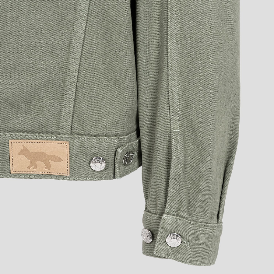 Maison Kitsune Men Trucker Jacket - Turf Green