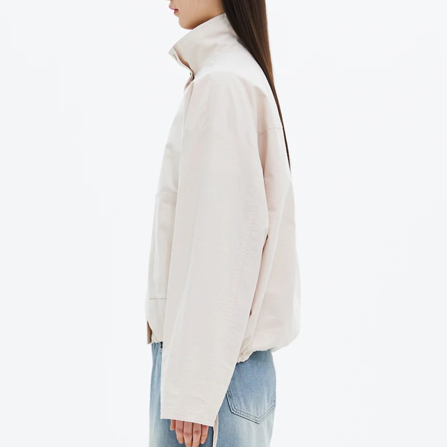 8 seconds High Neck Mid-Season Women's Outer — Ivory