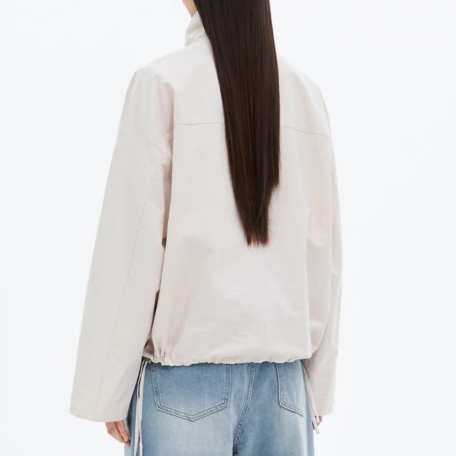 8 seconds High Neck Mid-Season Women's Outer — Ivory