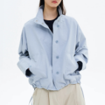 8 seconds High Neck Mid-Season Women's Outer — Sky Blue