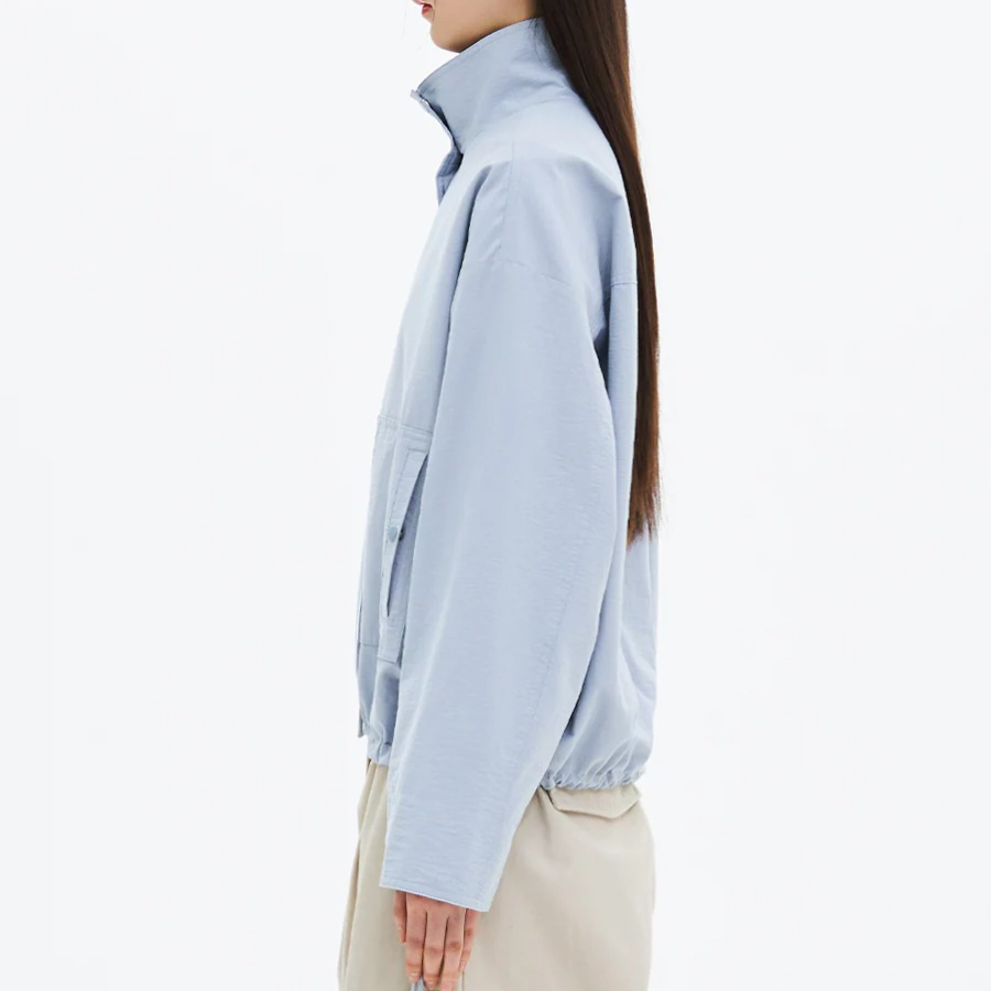 8 seconds High Neck Mid-Season Women's Outer — Sky Blue