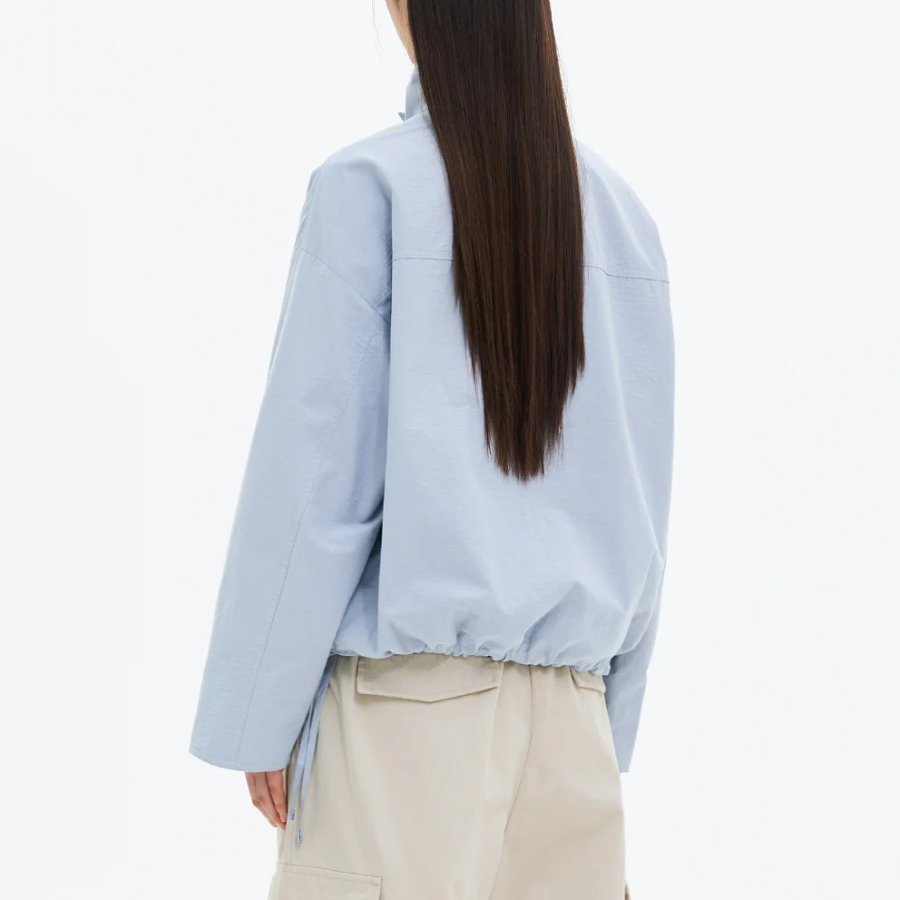 8 seconds High Neck Mid-Season Women's Outer — Sky Blue