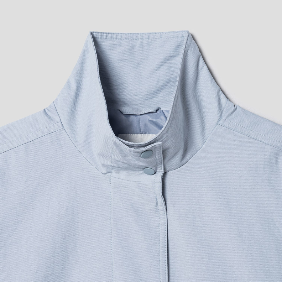 8 seconds High Neck Mid-Season Women's Outer — Sky Blue