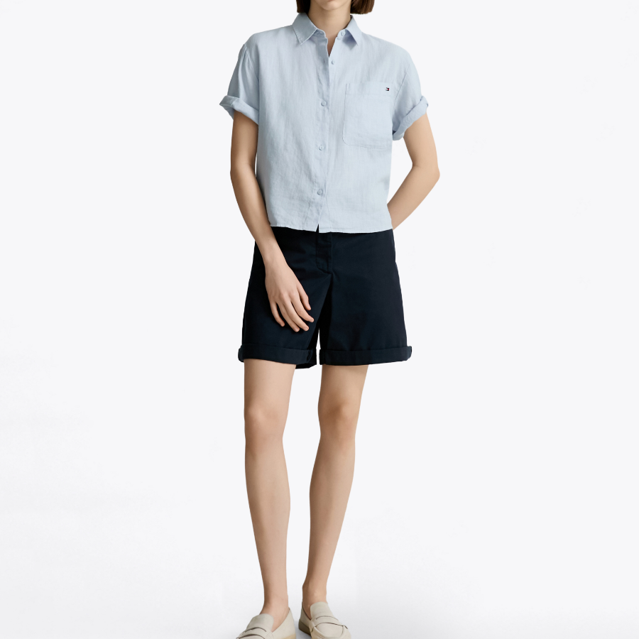 TOMMY HILFIGER [Official Headquarters] Garment-Wash Chino Shorts