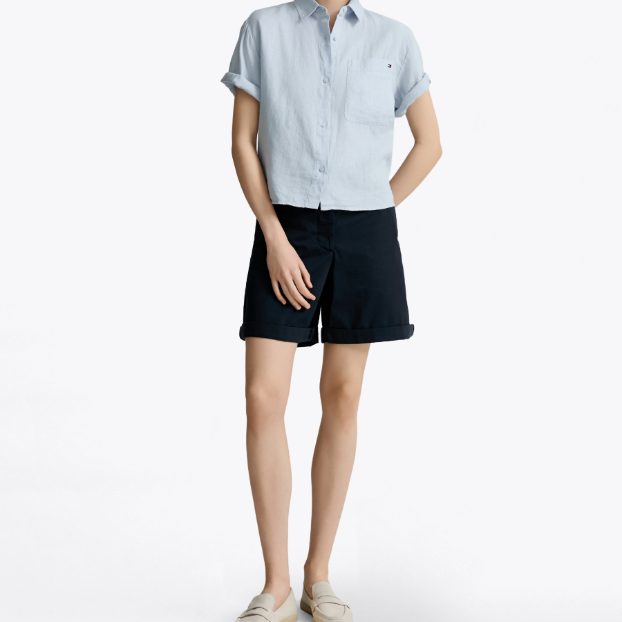 TOMMY HILFIGER [Official Headquarters] Garment-Wash Chino Shorts