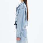 8 seconds Denim Crop Jacket — Sky Blue