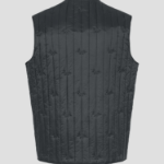 Maison Kitsune Men Sleeveless Quilted Vest - Slate Grey