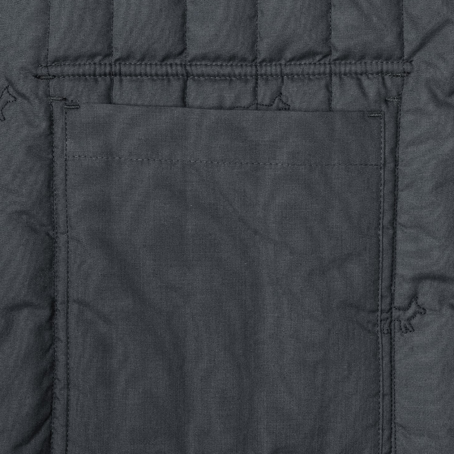 Maison Kitsune Men Sleeveless Quilted Vest - Slate Grey