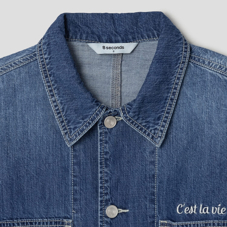 8 seconds Denim Chore Jacket — Blue