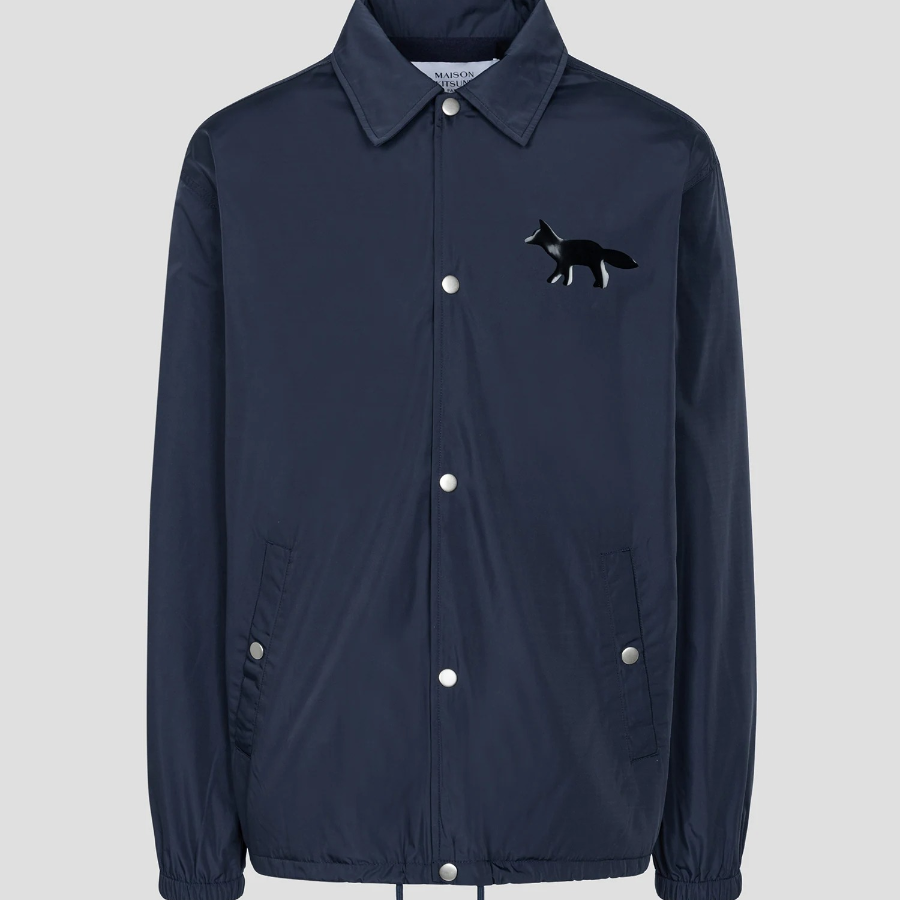Maison Kitsune Men Coach Jacket - Slate Grey