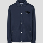 Maison Kitsune Men Coach Jacket - Slate Grey