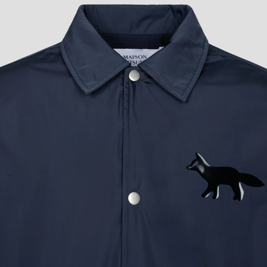 Maison Kitsune Men Coach Jacket - Slate Grey