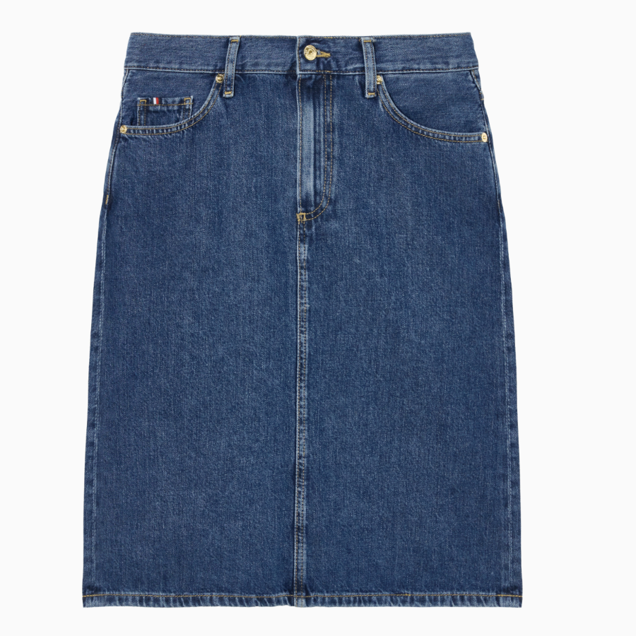 TOMMY HILFIGER [Official Headquarters] Straight Denim Skirt