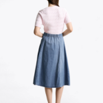 TOMMY HILFIGER [Official Headquarters] Flare Denim Skirt
