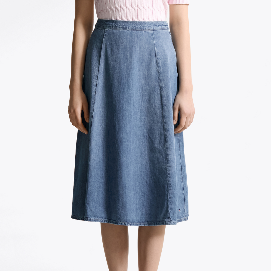 TOMMY HILFIGER [Official Headquarters] Flare Denim Skirt