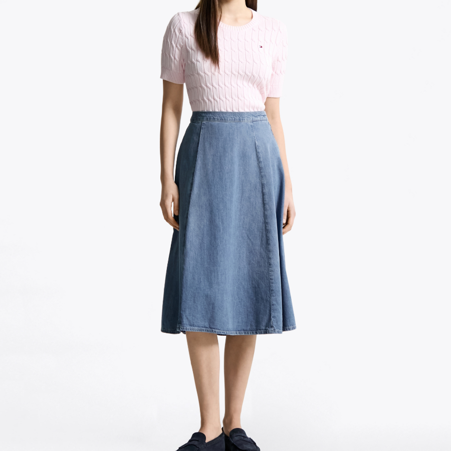 TOMMY HILFIGER [Official Headquarters] Flare Denim Skirt