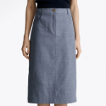 TOMMY HILFIGER [Official Headquarters] H-Line Linen Blended Skirt