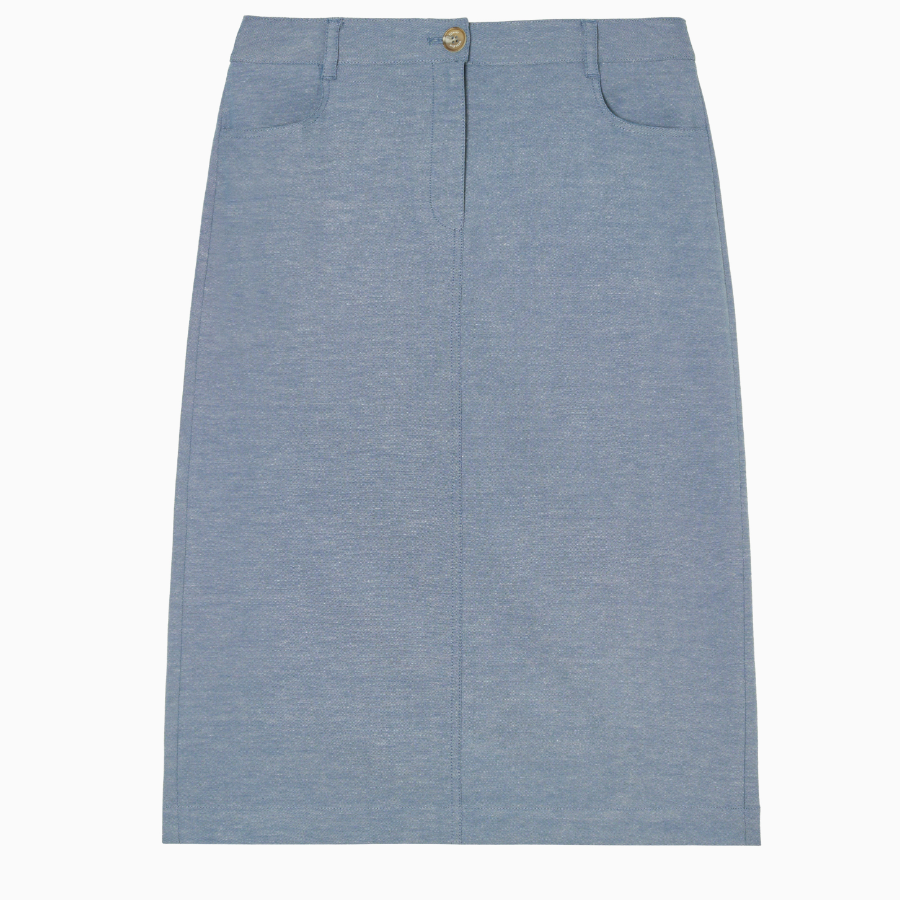 TOMMY HILFIGER [Official Headquarters] H-Line Linen Blended Skirt