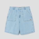 Maison Kitsune Men Denim Workwear Shorts - Light Wash