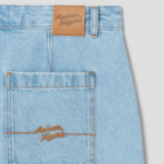 Maison Kitsune Men Denim Workwear Shorts - Light Wash