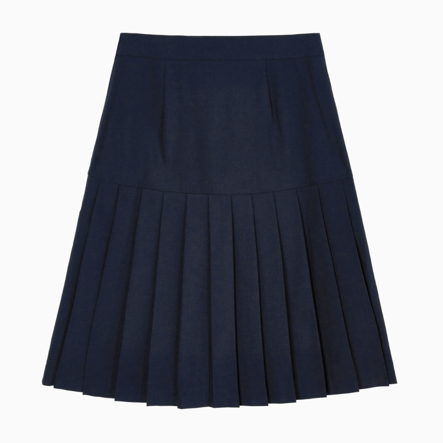 TOMMY HILFIGER [Official Headquarters] Wool Pleated Midi Skirt