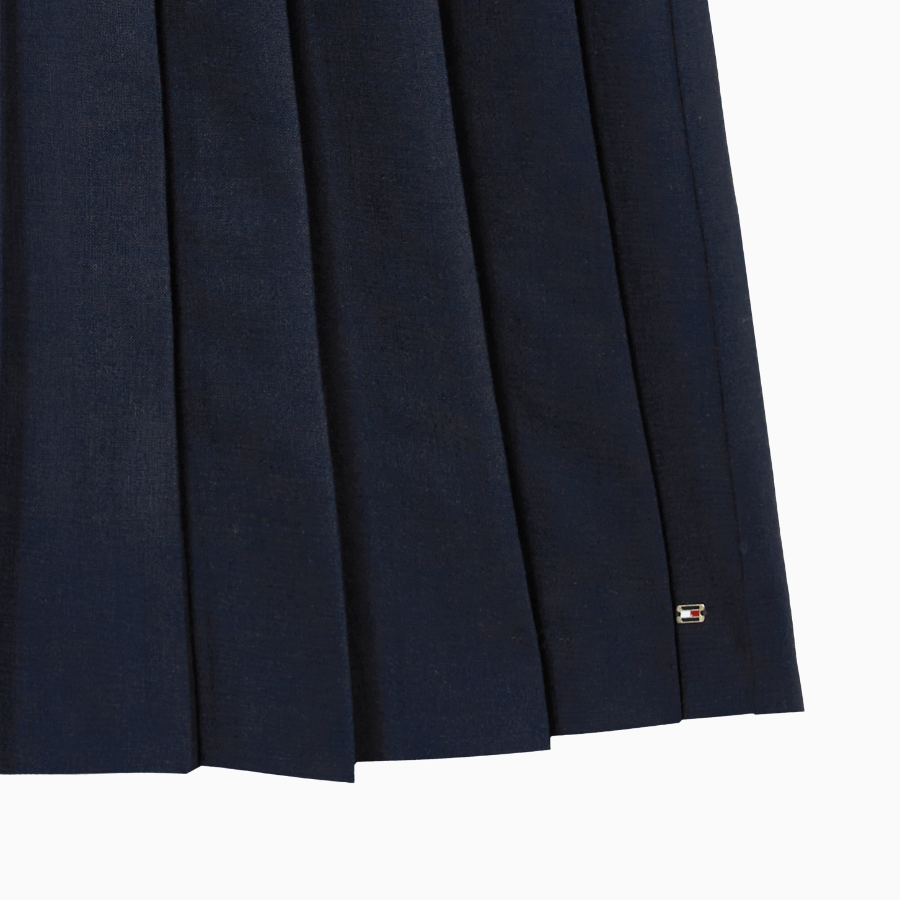 TOMMY HILFIGER [Official Headquarters] Wool Pleated Midi Skirt