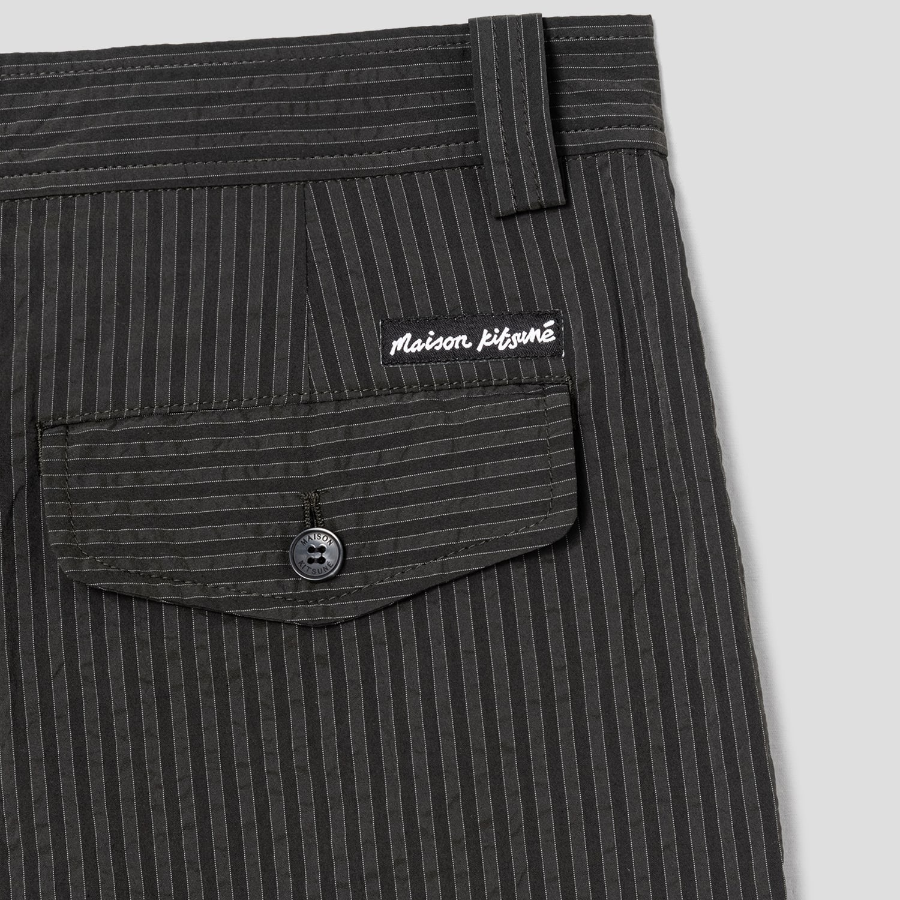 Maison Kitsune Men Relaxed Pleated Pants - Ranger Green