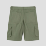 Maison Kitsune Men Belted Cargo Bermuda - Turf Green