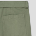 Maison Kitsune Men Belted Cargo Bermuda - Turf Green